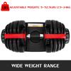 Adjustable Dumbbells 24kg / 52.5-pound Short Barbell Quick Choice for Home Gym Workouts