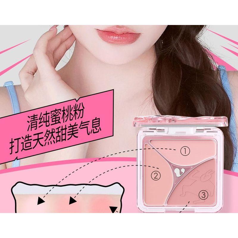 VEECCI - Emotion Code Tri-Color Blusher My Friend Rabbit Limited Edition - 3 Types