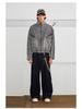 Men's Spring & Autumn Inverted Split Stand-Up Collar Deconstructed Denim Jacket