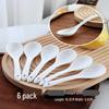 UOSO Pure White Ceramic Long-Handle Spoons