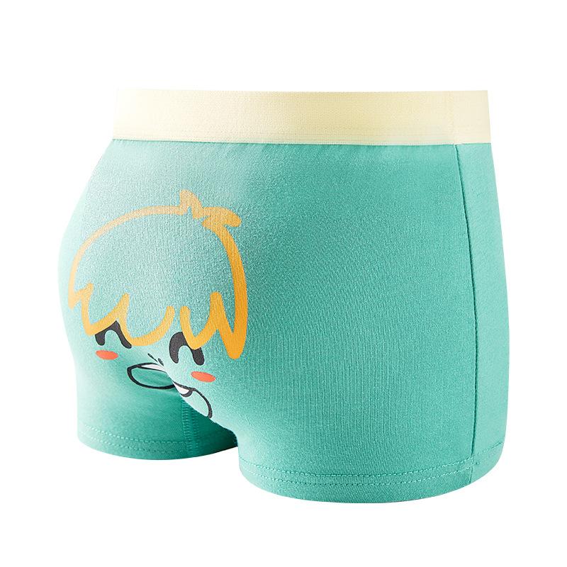 4 PCS Kids Boxer Underwear Cotton Cute Cartoon Vehicle Children Shorts Underpants Soft Boy Panties 3-12 Years Old