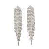 Ohrringe mit S925 Silbernadel und Diamantquasten - Funkelnder Hochzeitsschmuck