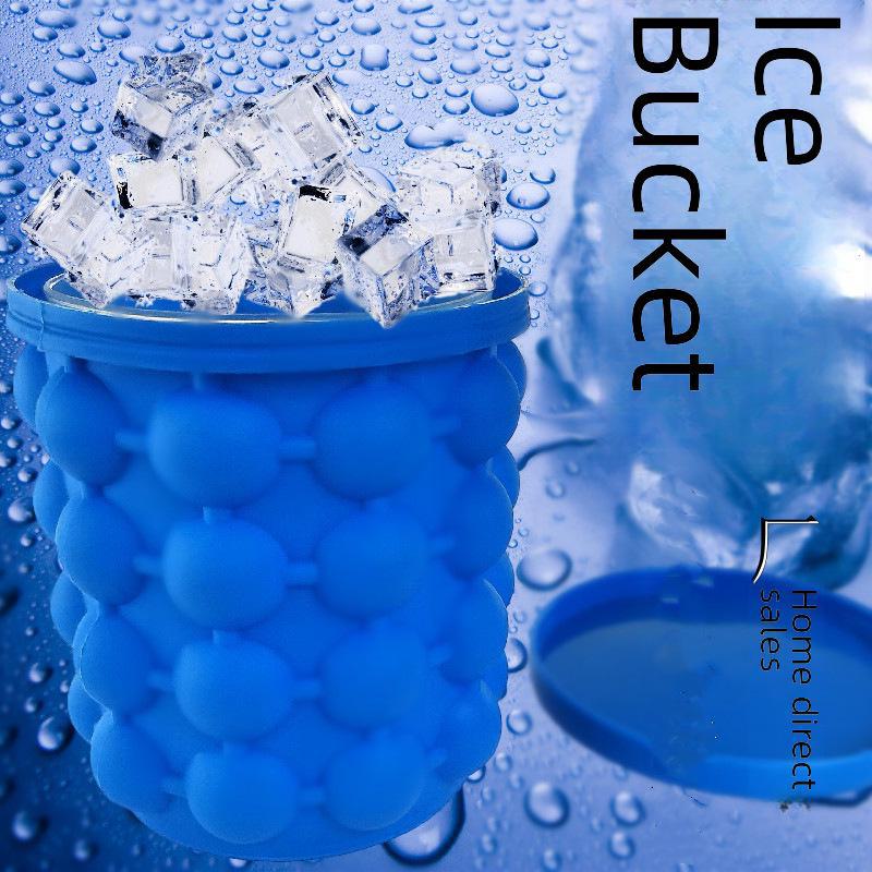 Double-layer Portable Ice Bucket for Outdoors and Bars: Commercial-Grade Round Insulation System for Home Use.