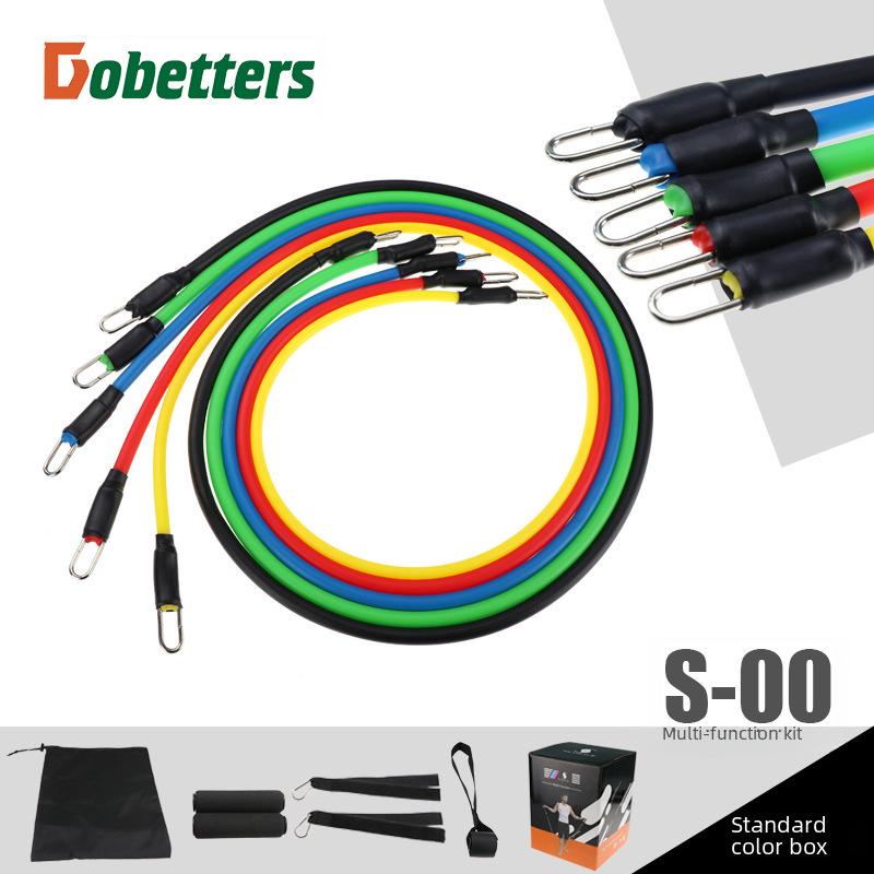 11-Piece Fitness Muscle Training Belt & Pull Rope Set