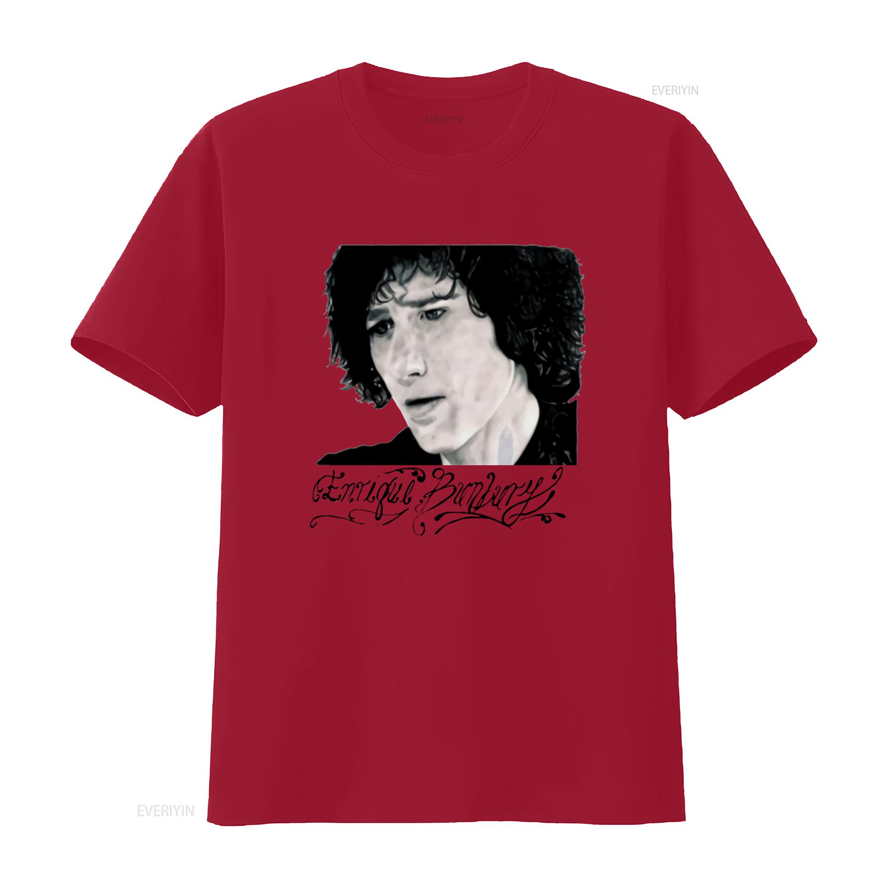 Enrique Bunbury Spanish Singer Print T Shirt for Men and Women vintage Washed Soft designer clothes Stylish Casual Slightly S