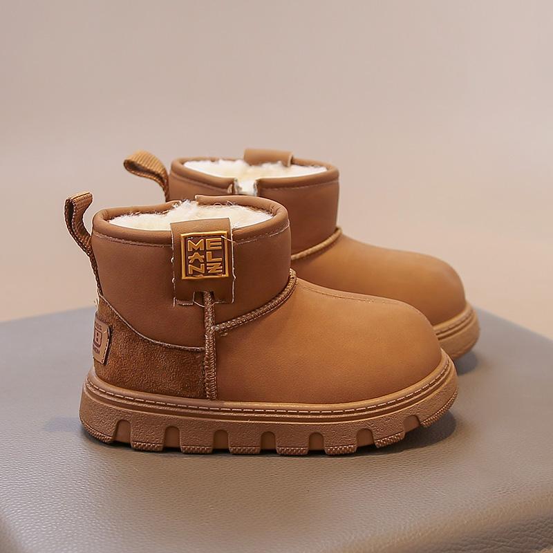 Children Winter Warm Cotton Shoes  Plush Thicken Skids Now Boots Non-Slip Comfortable Wear Boys Girls Casual Shoes Suede Boot