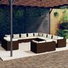 Day and Night - Day and Night Garden Furniture Set 13 Pieces and Brown Synthetic Rattan Cushions