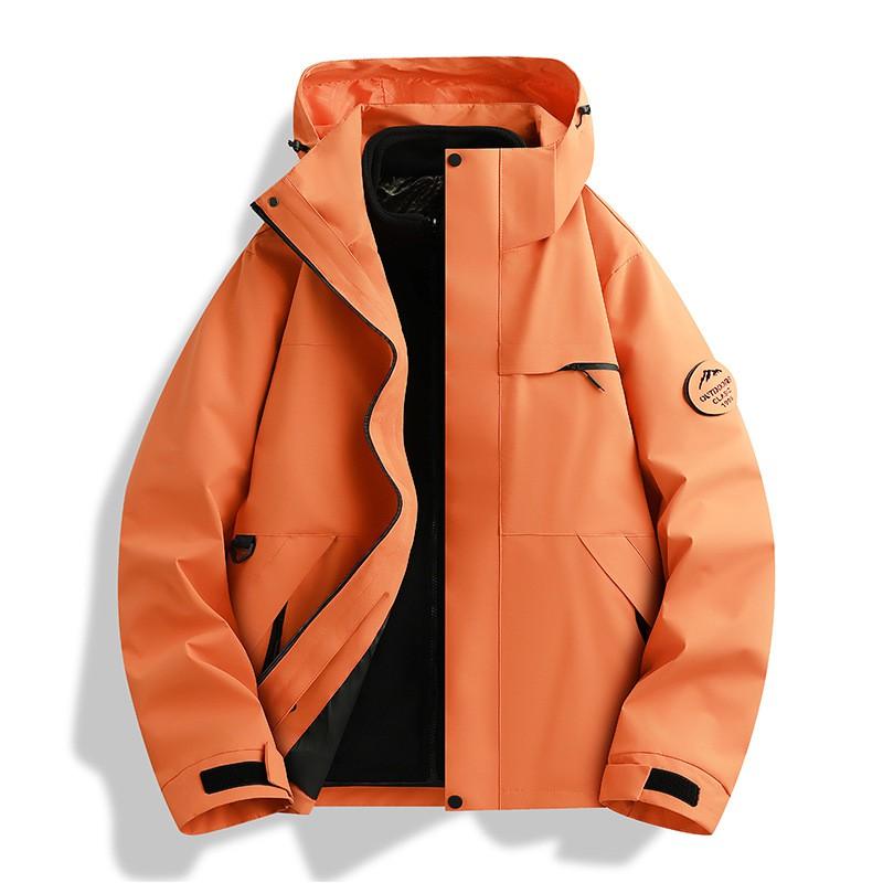 Men Women 3-in-1 Waterproof Windproof Hiking Jacket With Removable Fleece Liner Outdoor Trekking Camping Cycling