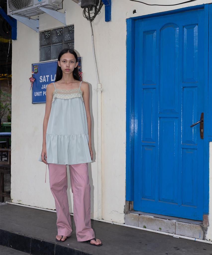 Yansisi Cotton Classic Tie Pants - Indie Pink