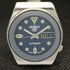 USED VINTAGE SEIKO 5 AUTOMATIC 6309A JAPAN MENS D/D BLUE WATCH 595a-a312343-2