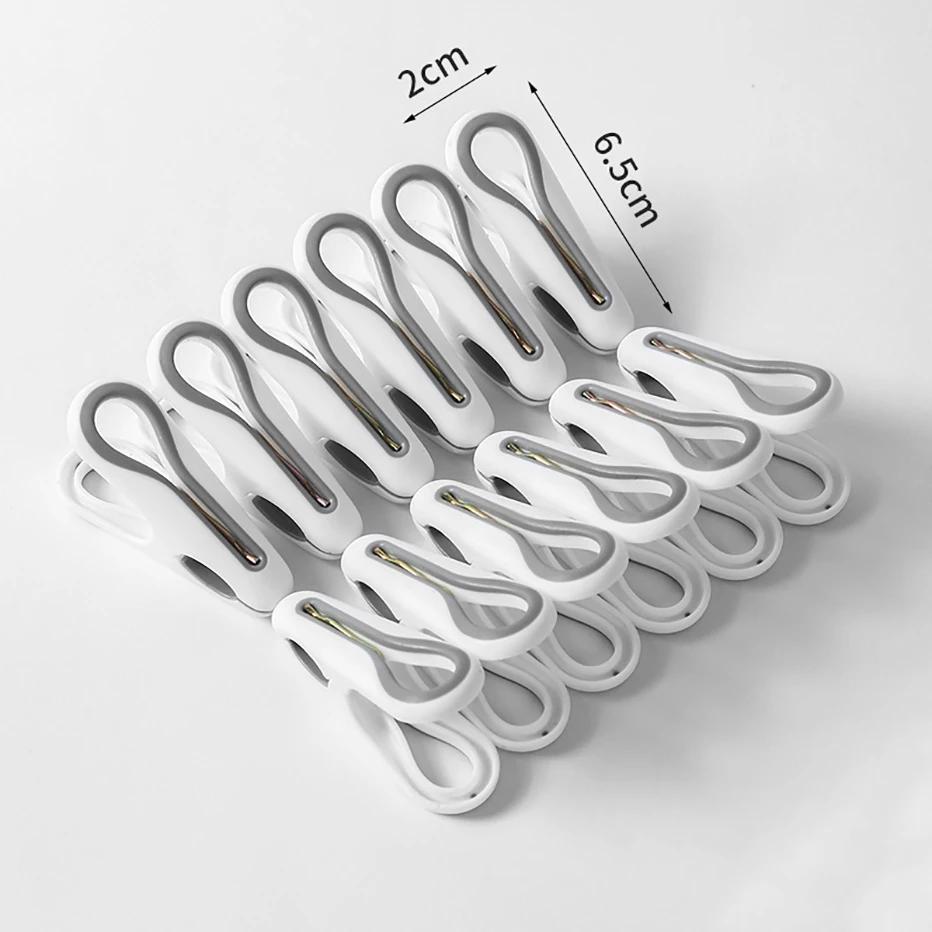 12pcs Multipurpose Chip Clips Perfect for Clothes Socks Towels Hanger Food Bag Sealer Photo Crafts Clips Clothes Drying Line Peg