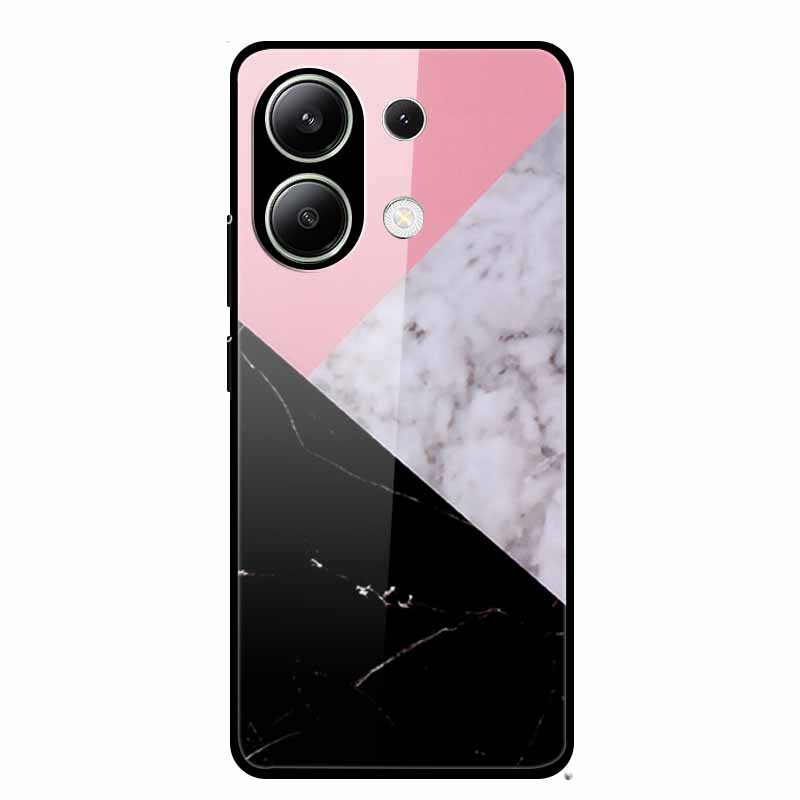 For Xiaomi Redmi Note 13 Pro 4G 6.67"Tempered Glass Cases Silicone Bumper Hard Back Covers for Redmi Note13 4G 6.67" Phone Cases