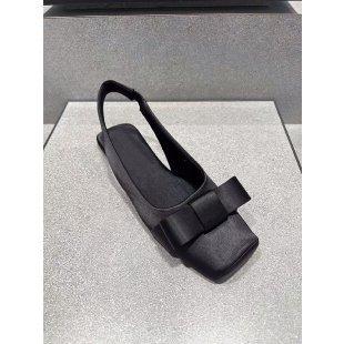 

Black pink sandals with spring summer square toe simple comfortable butterfly bow casual women s shoes 40 чорний