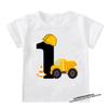 Kinder Jungen T-Shirts Baby Kurzarm Bagger Oberteile Kinder Mode T-Shirt Junge Bau Geburtstagsshirts