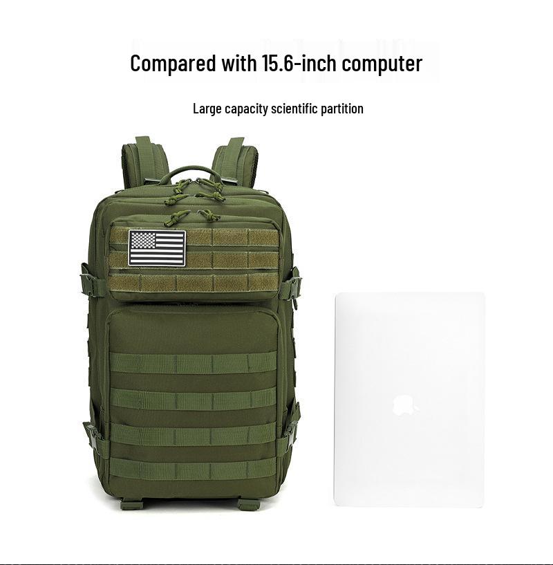 Camouflage Waterproof Tactical Backpack - Wear-resistant, Multifunctional, Double Shoulder for Hiking, Camping, Mountaineering, Large 3P Design