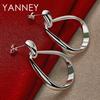 New 36MM 925 Sterling Silver Exquisite Water Drop Earrings for Women Fashion Wedding Temperament Jewelry Gifts Accessories