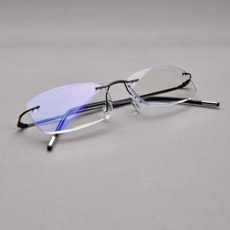 Rimless Cutting Reading Glasses Blocking Blue Light Computer Frameless Men Business Presbyopia Eyeglasses Diopters Women