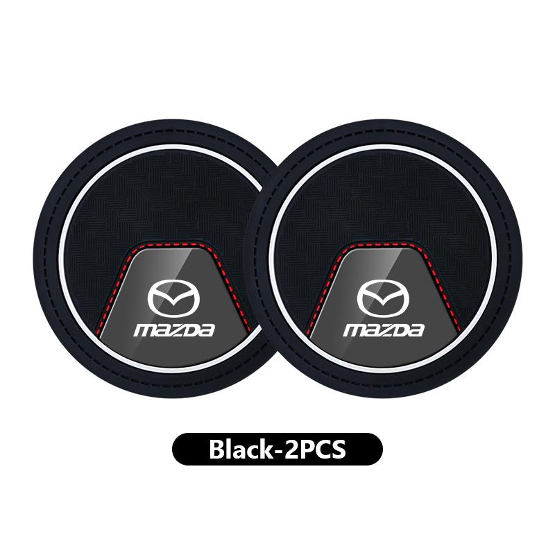 Car Coasters Water Cup Slots Non-Slip Mat Waterproof Cup Pad For Mazda Axela Speed 6 CX3 CX4 CX5 CX7 CX8 CX9 MS Demio