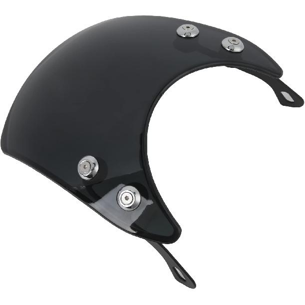 

Motorcycle Windshield, Fydun Retro Motorcycle Wind Deflector PC Material Universal Headlamp Fairing for 5-7in Headlight Black Motorbike Part