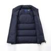 Men's Stand Collar Duck Down Vest with Small Logo - Thick, Warm, Solid Color for Autumn/Winter