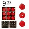 9pcs 8cm Christmas Hanging Balls Glitter Xmas Tree Ornaments  Home New Year Festival Gift