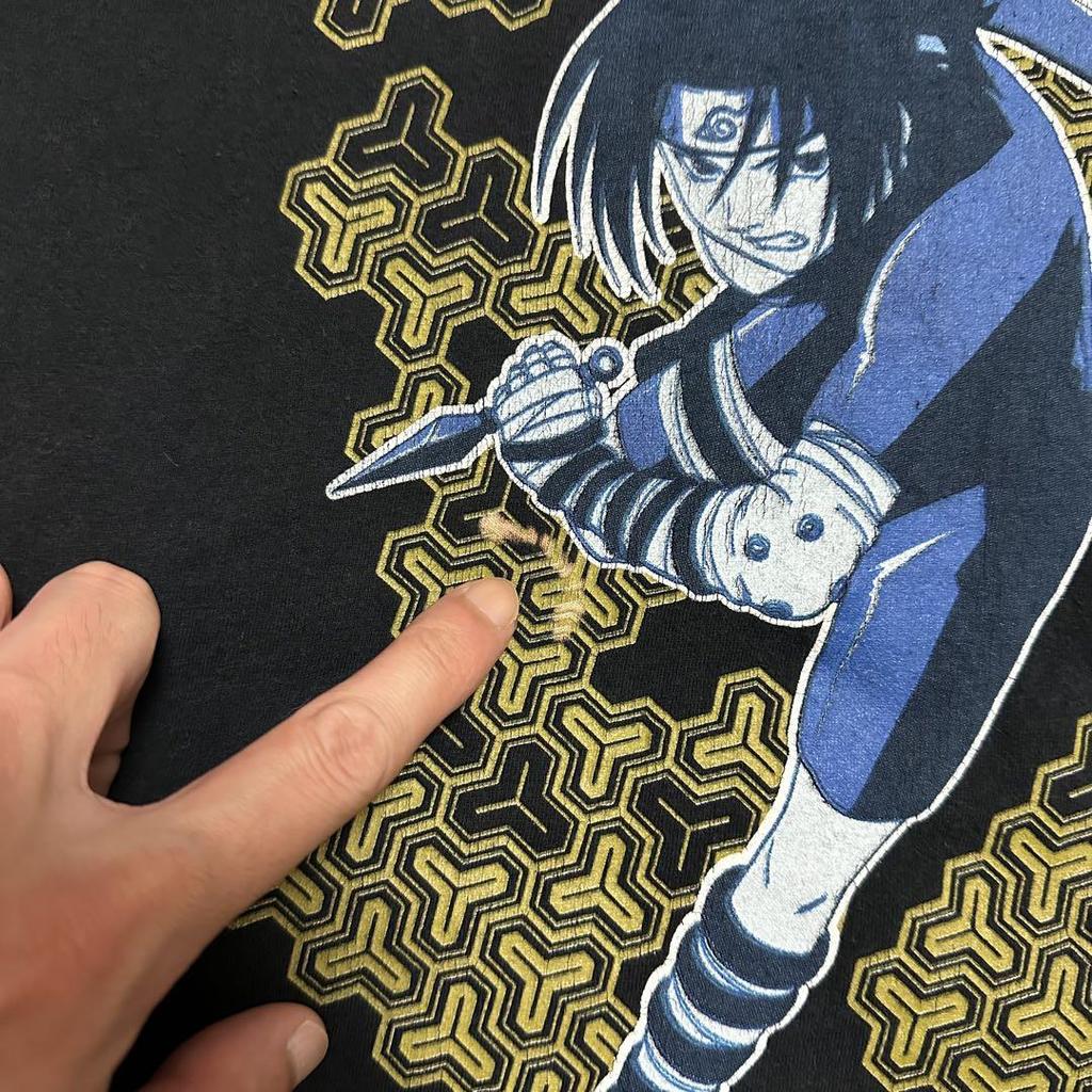 [USED] Rare Official Naruto Shonen Edition Sasuke Big Print Anime T-Shirt