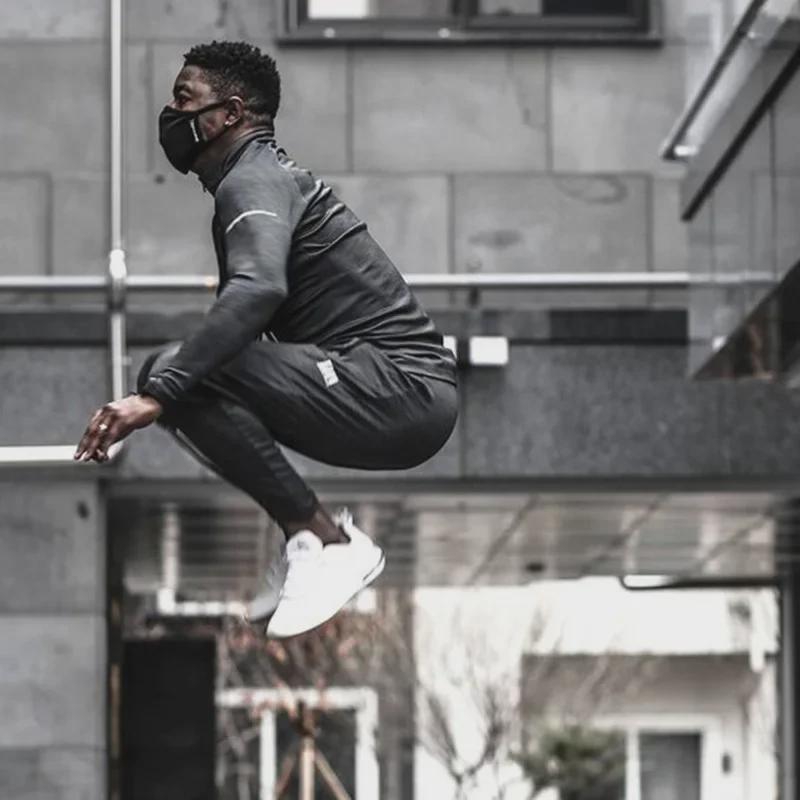 2021 Men's 380g Cotton Sports Suit - Elastic, Breathable Outdoor Jacket, Large Size Fitness Wear