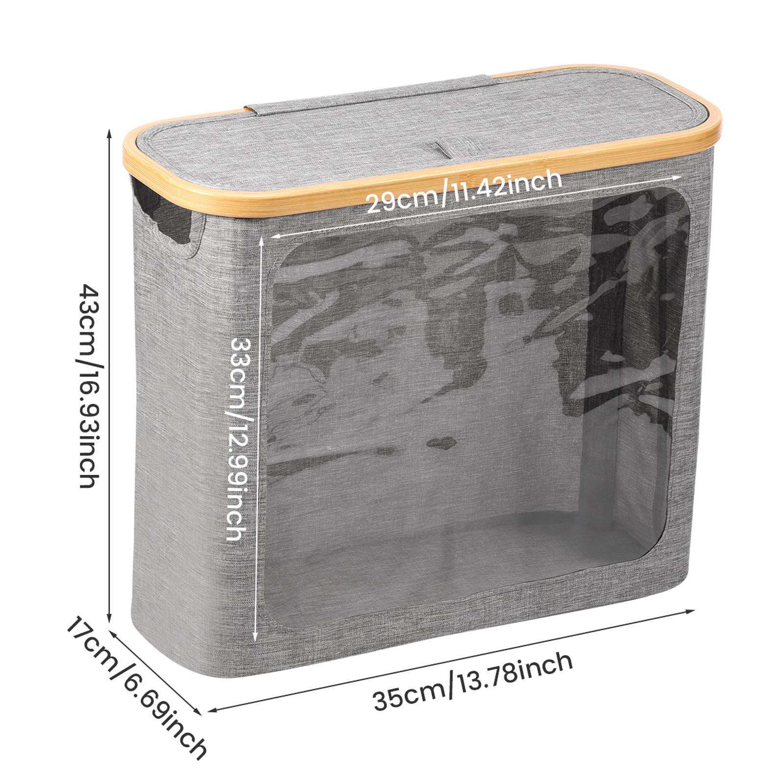 Корзина для туалетной бумаги для ванной комнаты Складной ящик для хранения с бамбуковой крышкой Большая вместимость Водонепроницаемая корзина-органайзер для салфеток Диспенсер 4840₽