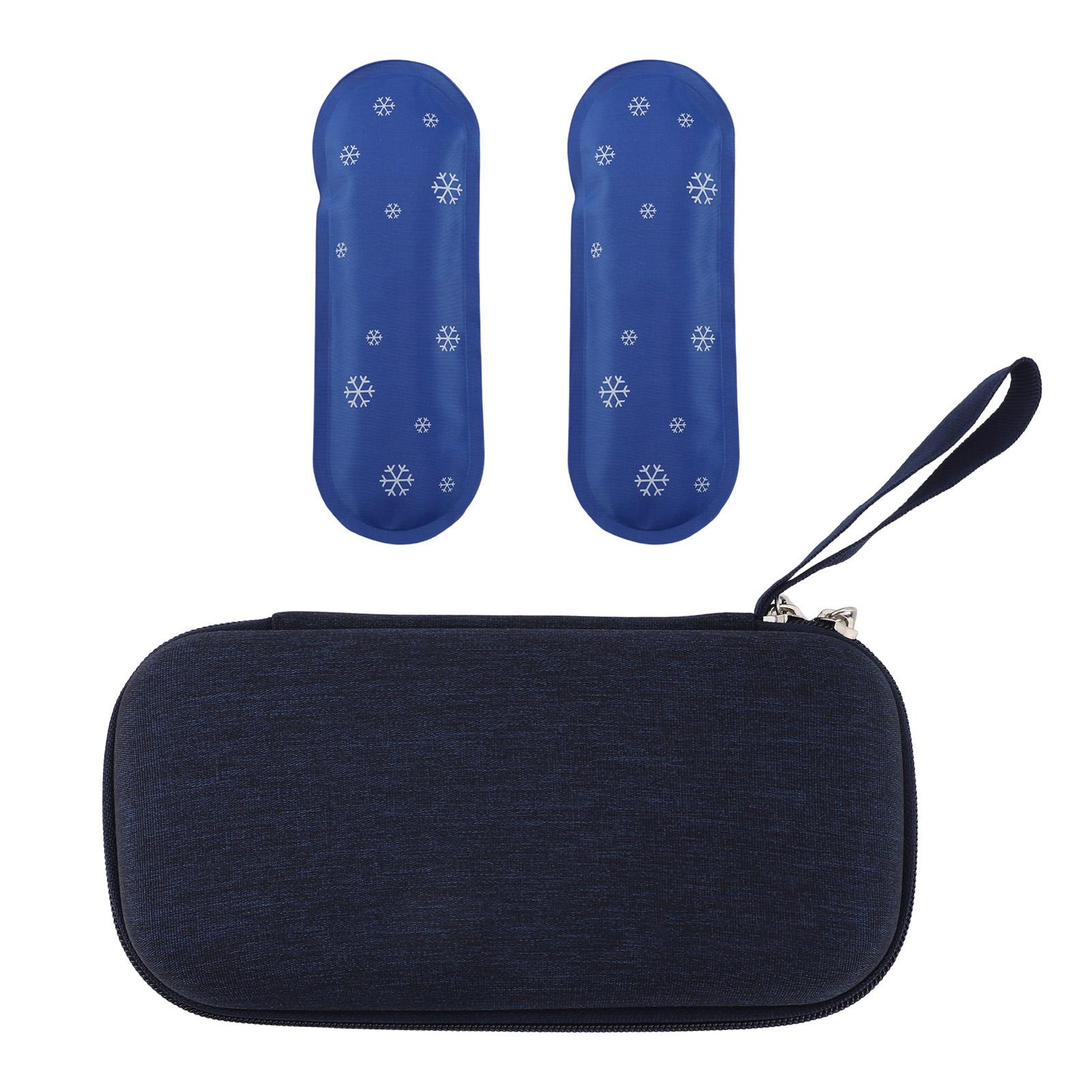 

Дорожный футляр для охлаждения инсулина, портативная сумка-холодильник для инсулина с 2 пакетами для льда, внутренний карман для инсулиновой ручки