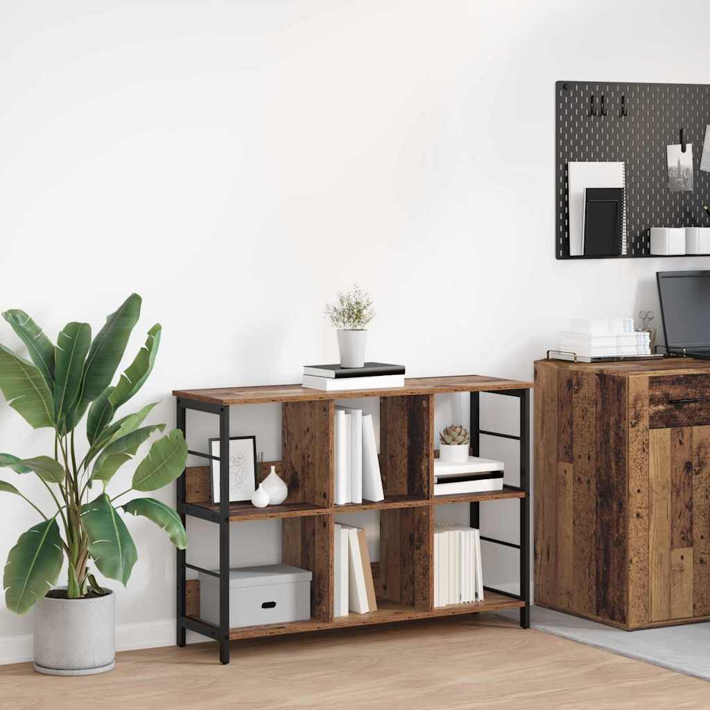 Vintage Wood Bookshelf 102 x 32 x 72.5 cm Engineered Wood
