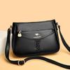 A Fashionable Middle-aged Mother's Soft Leather Large-capacity Single-shoulder Crossbody Bag for Women
