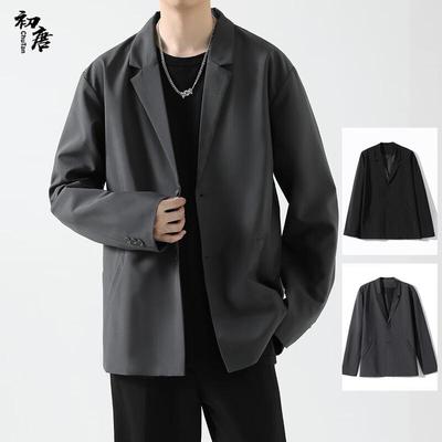 Chutang Men's Single-Breasted Casual Blazer Jacket