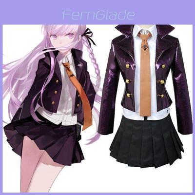 Danganronpa Kyoko Kirigiri Cosplay Kostuum Jurk Set Met Prachtig Paars Ontwerp