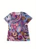 Vibrant Paisley Women's Tee - Colorful Ornate Pattern Graphic, Boho Ethnic Print Design for Casual Daily Wear