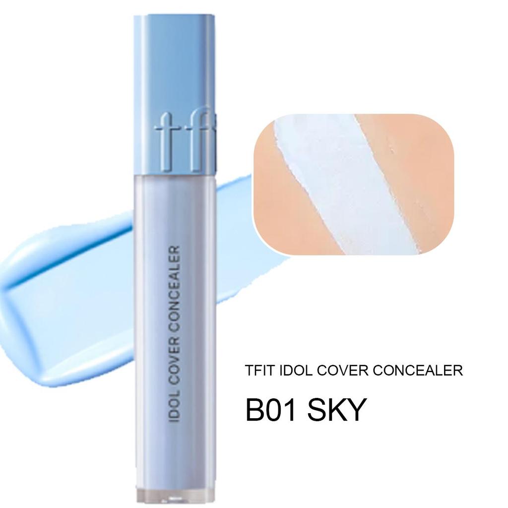 TFIT IDOL COVER CONCEALER 6.5g B01/B02/B20/B30/N03/N4.5/W01/W02, Rich Coverage, Creamy Texture, Natural Fit Finish, Korean Cosmetics, Korean Makeup