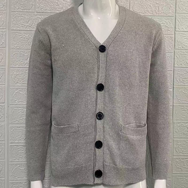 

2025 Men s V-Neck Long Sleeve Slim Fit Knit Cardigan - Autumn/Winter Collection Medium світло-сірий колір