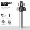 4Flute Round Handle Carbon Router Bit Milling Cutter For Precise Woodworking Projects With 45# Carbon Steel Body