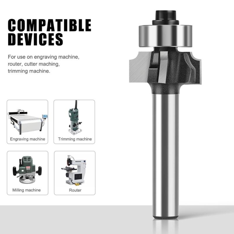 4Flute Round Handle Carbon Router Bit Milling Cutter For Precise Woodworking Projects With 45# Carbon Steel Body
