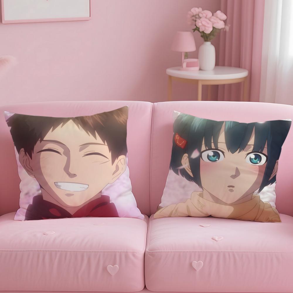 Malevolent Spirits Mononogatari Cushion Cover Soft  EasyWash Pillow Case  Versatile for Couch Bed Travel and Office