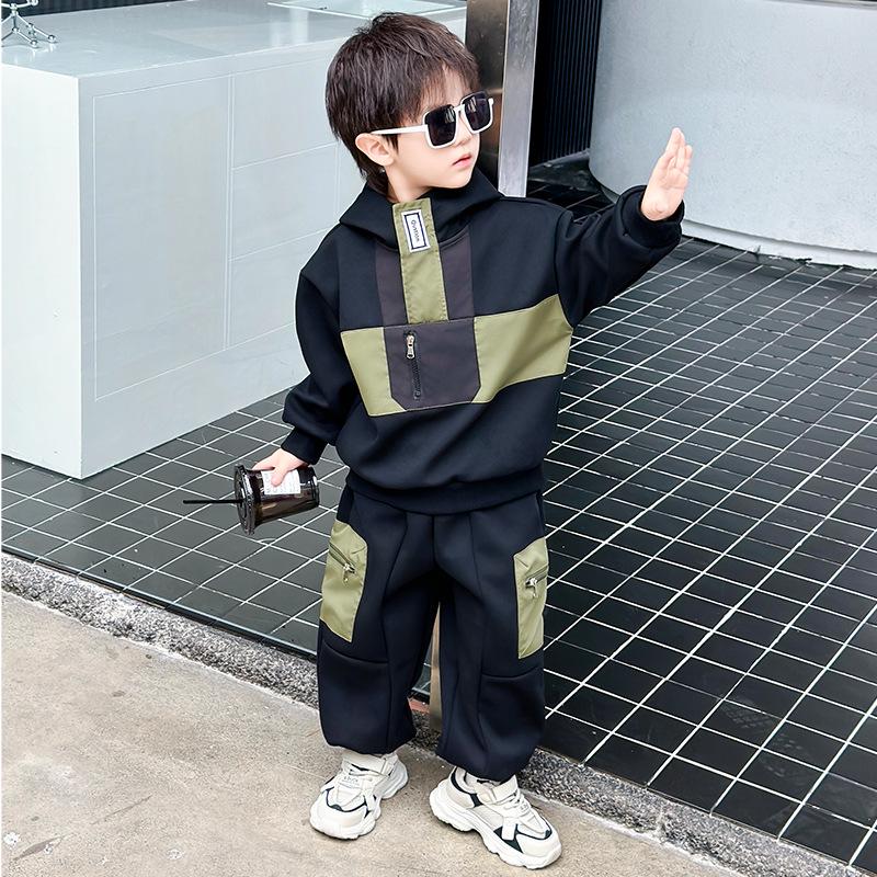 Boys' 2025 Trendy Autumn Sweatshirt Set - Stylish and Sporty Casual Outfit