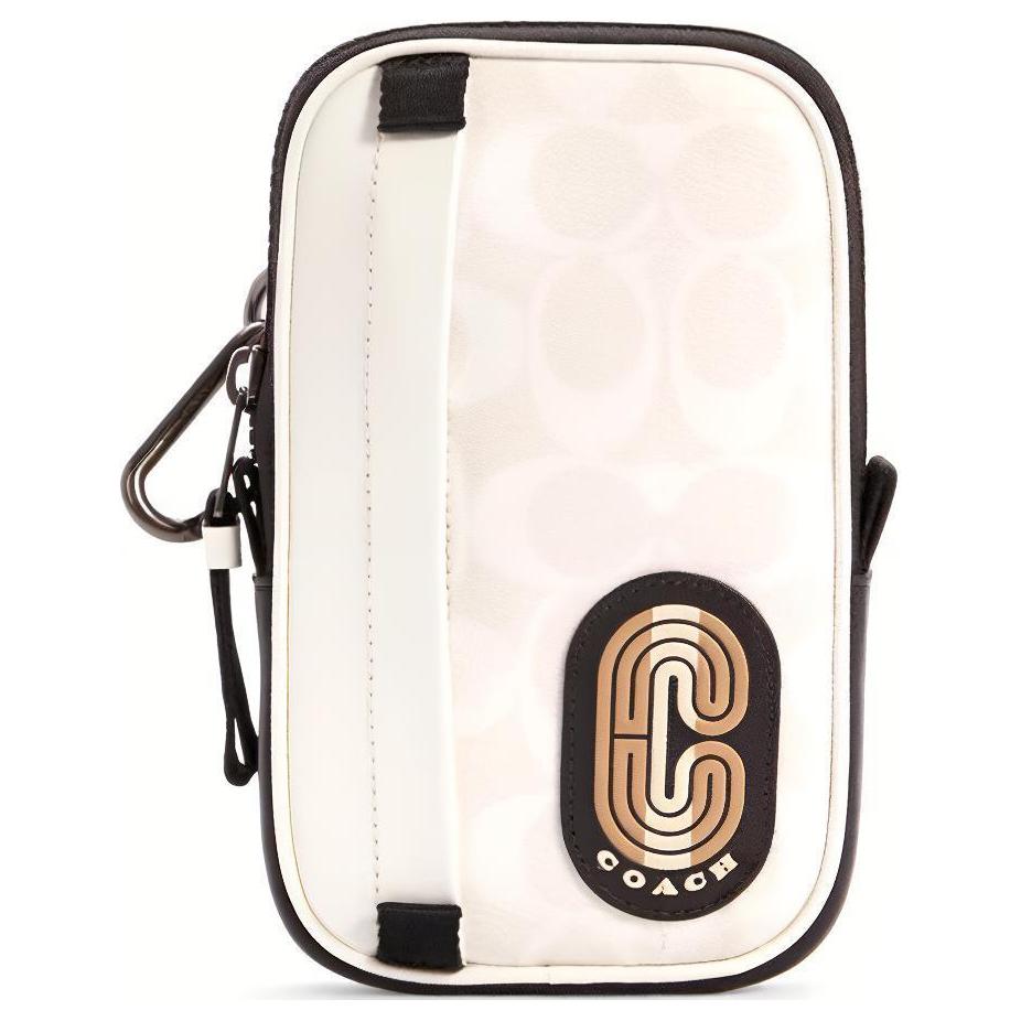 

New COACH N/S Canvas With Leather Clutch Men s White Monogram C4269-QBCAH 9.9*2.5*17.0CM