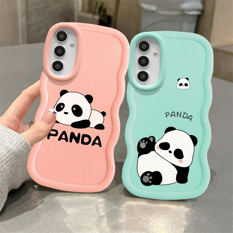 Soft Phone Cover Case for Samsung Galaxy A13 A52 A16 A14 A11 A15 A21s A12 A05 A33 A53 A06 A22 A23 A03 A04 Cartoon Panda