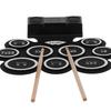 Electronic Drum Pad Set Roll Up Foldable Kit with 2 Speakers Battery 100‑240V DM10US Plug