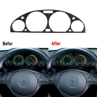 Car Carbon Fiber Center Instrument Panel Decorative Frame Panel Cover Trim Stickers For BMW E46 M3 1998-2005 Accessoire Voiture