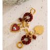 Eetit Vintage Autumn Winter Handmade Charming Jewelry Golden Stainless Steel 2025 Heart Eye Drop Dangle Earrings for Women Gift
