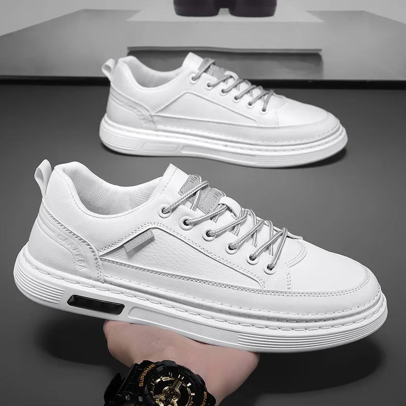 Chaussures de sport décontractées imperméables respirantes antidérapantes pour hommes Printemps Nouveau Style Baskets en toile blanche à enfiler Semelle en caoutchouc