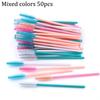 50pcs/set Disposable Eyelash Brush Professional Eyebrow Mascara Wand Applicator Crystal Lash Wands Eyelash Extension Supplies