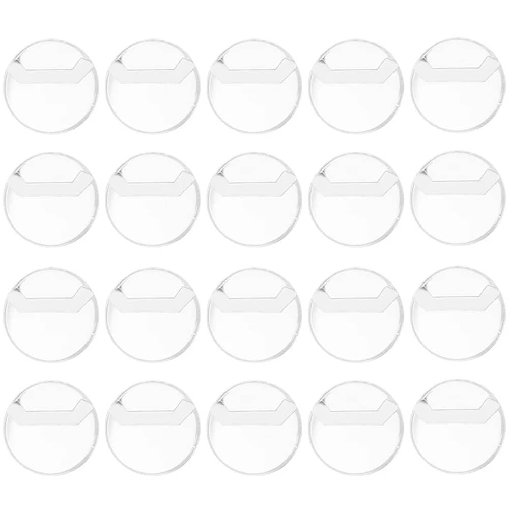 BIUTEFOR 20-Pack Round Badge Covers, Compatible with 58mm Badges, Highly Transparent, Protective Covers for Round Badges, Storage, Clear Display, and