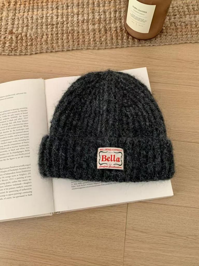 Winter Hats For Women Simple Fashion Knitted Beanie Hat All-Match Ear-Warm Winter Cap, Soft Cold-Proof Headwear Accessories