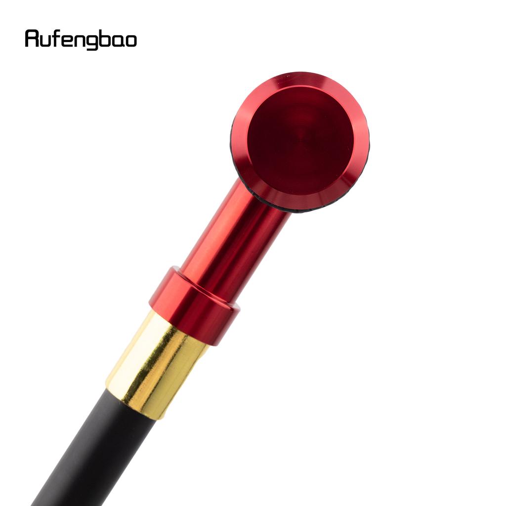 Red Leather Cylinder Silver Walking Cane Fashion Decorative Walking Stick Gentleman Elegant Cosplay Cane Crosier 94cm